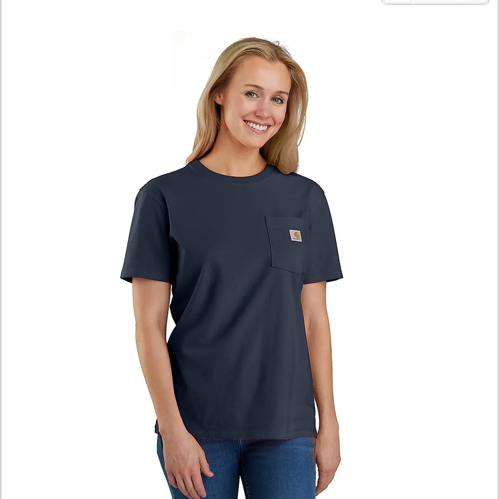 Carhartt Navy Blue T-Shirt Size Small Loose Fit